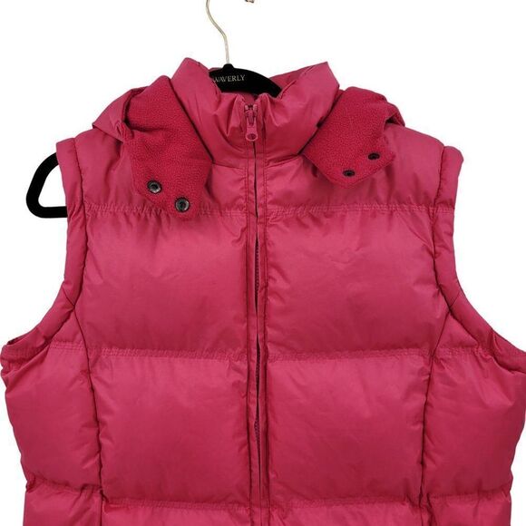 Climate Concepts Women's Hooded Puffer Vest L Pink Fuchsia Quilted Pockets - Picture 5 of 12